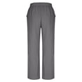 thumbnail image 5 of Taqqpue Mens Linen Pants Printed Elastic Waist Drawstring Long Trousers Loose Fit Casual Straight Leg Pants with Pockets, 5 of 6