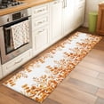 thumbnail image 2 of Orange Eucalyptus Leaves 2'x6' Runner Rugs for Hallway Kitchen Bedside Non Slip, Watercolor Spring Summer Botanical Entryway Rug Runners with Rubber Backing, Long Carpet Runner for Laundry Room, 2 of 8