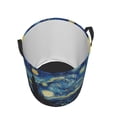 thumbnail image 3 of PHELIKA Van Gogh Starry Sky Laundry Basket 65L Large Foldable Round For Dirty Clothes Toy Storage, 3 of 6