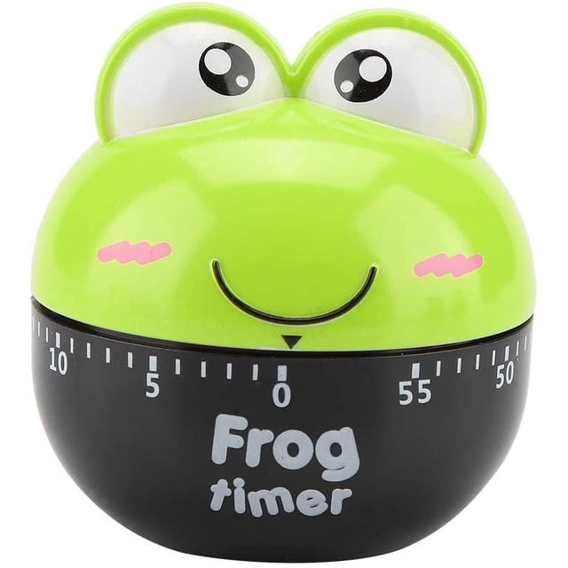 Kitchen Timer, Cartoon Animal Shaped Kitchen Timer, Mechanical Counters, Clock for Cooking, Shower(Green)