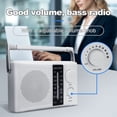 thumbnail image 2 of Transistor de radio AM FM LEOTEC con batería y corriente alterna, color blanco, 2 of 7