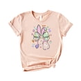 thumbnail image 7 of Fun Easter Nurse Shirt for Women - Cute Bunny Bow Stethoscope Graphic Tee Peach Shirt Adult 2XL, 7 of 7