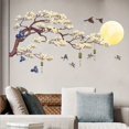 thumbnail image 1 of 2pcs, Bird On Branch Wall Sticker, Living Room Sofa TV Background For Home Decoration Wallpaper Bedroom Office Self Adhesive Stickers, 1 of 4