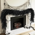thumbnail image 3 of 6ft Black Pine Halloween Garland with 60 Lights, Artificial Norfolk Pine Wreath, Decorative Greenery Vine for Mantel, Stair, Door & Holiday Party Decoration, 3 of 8