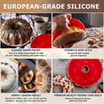 thumbnail image 2 of Yirtree 2-Cup Non-stick Silicone Muffin Pan, 2.76” Diameter Cups, 2 of 8