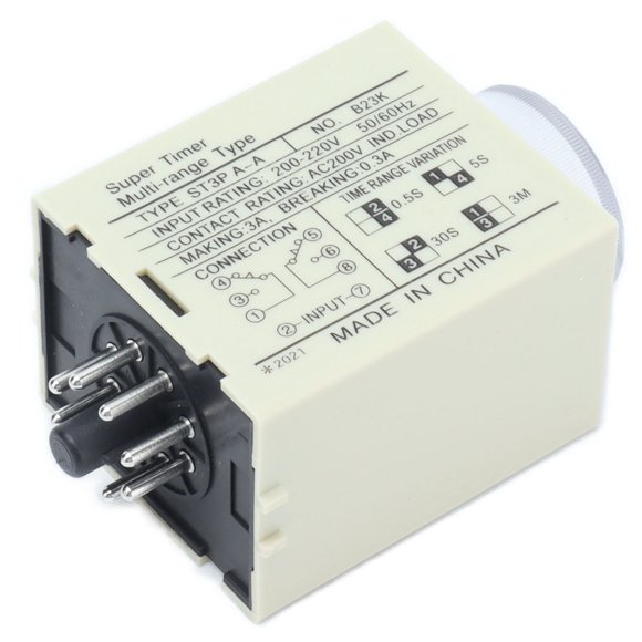 Relé temporizador BERM con temporizador de encendido ajustable, accesorio de repuesto ST3PA‑AAC220V