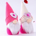 thumbnail image 2 of Doll Handmade Cute Faceless Valentines Day Decoration Santa Elf Doll for Tabletop, 2 of 8