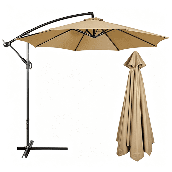 GASTROPOD 10 Ft 6/8 Rib Umbrella Canopy Replacement Outdoor Market Patio Table Umbrella Strong and Thicck Canopy Cover for Backyard Garden Courtyard Swimming Pool Lawn (Canopy Only)