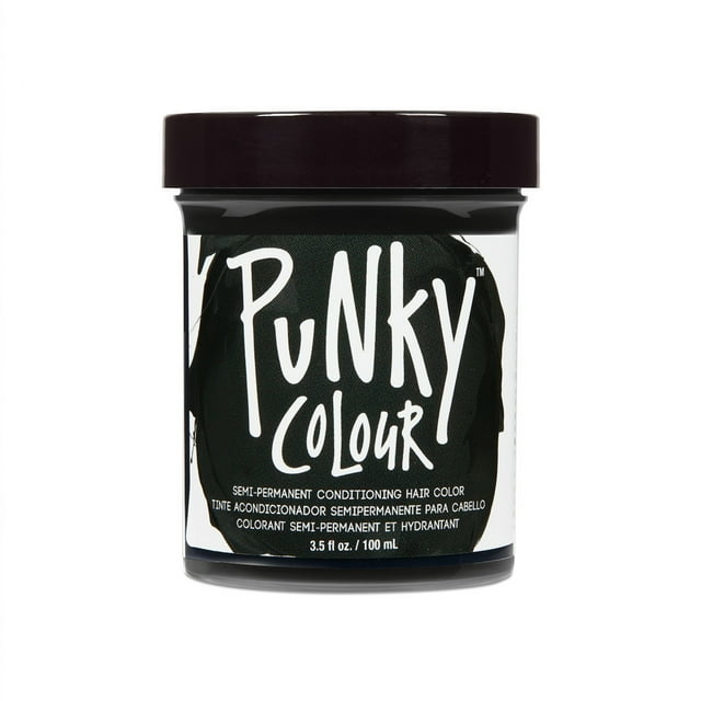 Punky Ebony Semi Permanent Conditioning Hair Color, Non-Damaging Hair Dye, Vegan, PPD and Paraben Free, Transforms to Vibrant Hair Color, Easy To Use and Apply Hair Tint, lasts up to 35 washes, 3.5oz