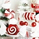 thumbnail image 3 of Colgante de caramelo de Navidad, adornos colgantes rojos y blancos, colgante de árbol de piruleta para decoración de árbol navideño, 3 of 8