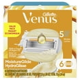 thumbnail image 3 of Venus MoistureGlide Women's Razor Blades, With Built-in Shave Gel Bars, 6 Razor Blade Refills, 3 of 16