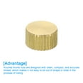 thumbnail image 4 of Tuercas de pulgar estriadas Uxcell, paquete de 3 M3 x D11mm x H6mm, tuerca de latón con cabeza plana para agujero ciego para piezas de impresora 3D, 4 of 5