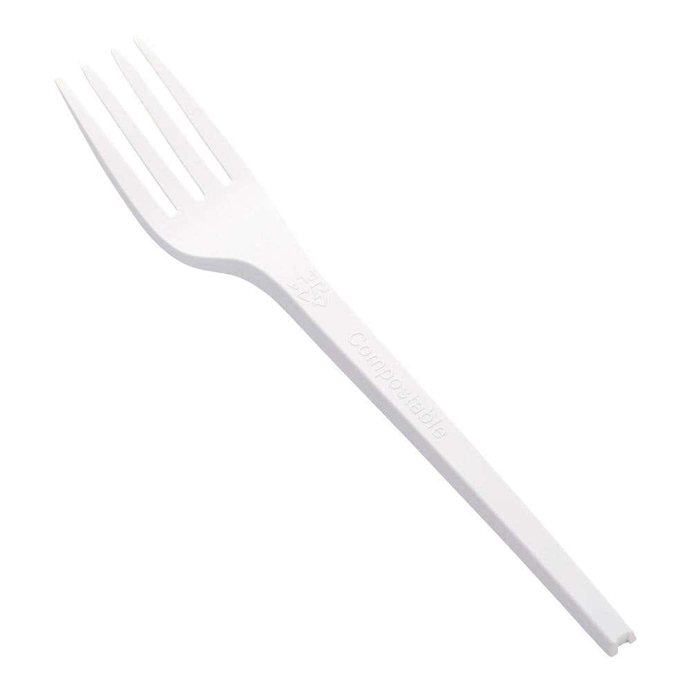 Cafe Express strong white disposable plastic forks 1000 pieces! 