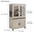 thumbnail image 6 of Unipaws Ferret Cage with Storage, Large Vertical Hamster Cage, Iguana, Rabbits, Chinchillas, Pet Rats, Guinea Pigs - Multi-Level Small Animal Cage with Ramps, Platforms, and Wheels, 6 of 7