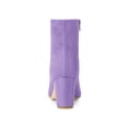 thumbnail image 4 of BLISSFUL STEP Valentine's Women's Boot Dress Side Zip Block Heel Ankle Boots Purple 10, 4 of 8