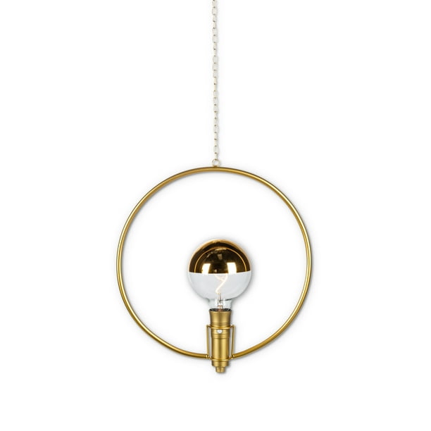 Gerson 15 55 Inch Tall Hanging Gold, Battery Operated Pendant Chandelier
