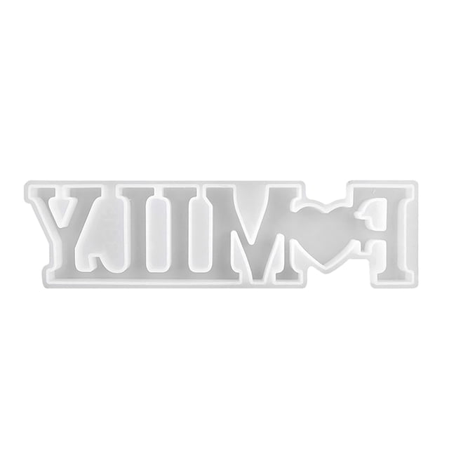 Fiudx Adorno de Letras de Resina Diy, Proyecto de Manualidades Personalizable, Diseño Fácil de Desmoldar, Divertido para Mezclar Purpurina y Pintura, Decoración Del Hogar, Ideal para Artesanos, Tamañ