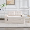 thumbnail image 2 of CQSXDA 2 In 1 Convertible Sofa Bed With Fold Out Floor Couch Design With Pillows For Lounge Settings, Beige, 2 of 19