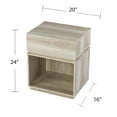 thumbnail image 5 of SEI Furniture Mortayne Wooden Charging Side Table in White Washed Oak, 5 of 6