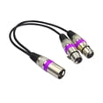 thumbnail image 1 of Cable adaptador de amplificador de micrófono, 2 XLR hembra a XLR macho, Cable de Audio estéreo, divisor en forma de Y Guardurnaity EL0622-00, 1 of 2