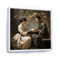 thumbnail image 2 of Designart "Asian Art euphony In Tea I" Asian Floater Framed Wall Decor, 2 of 7