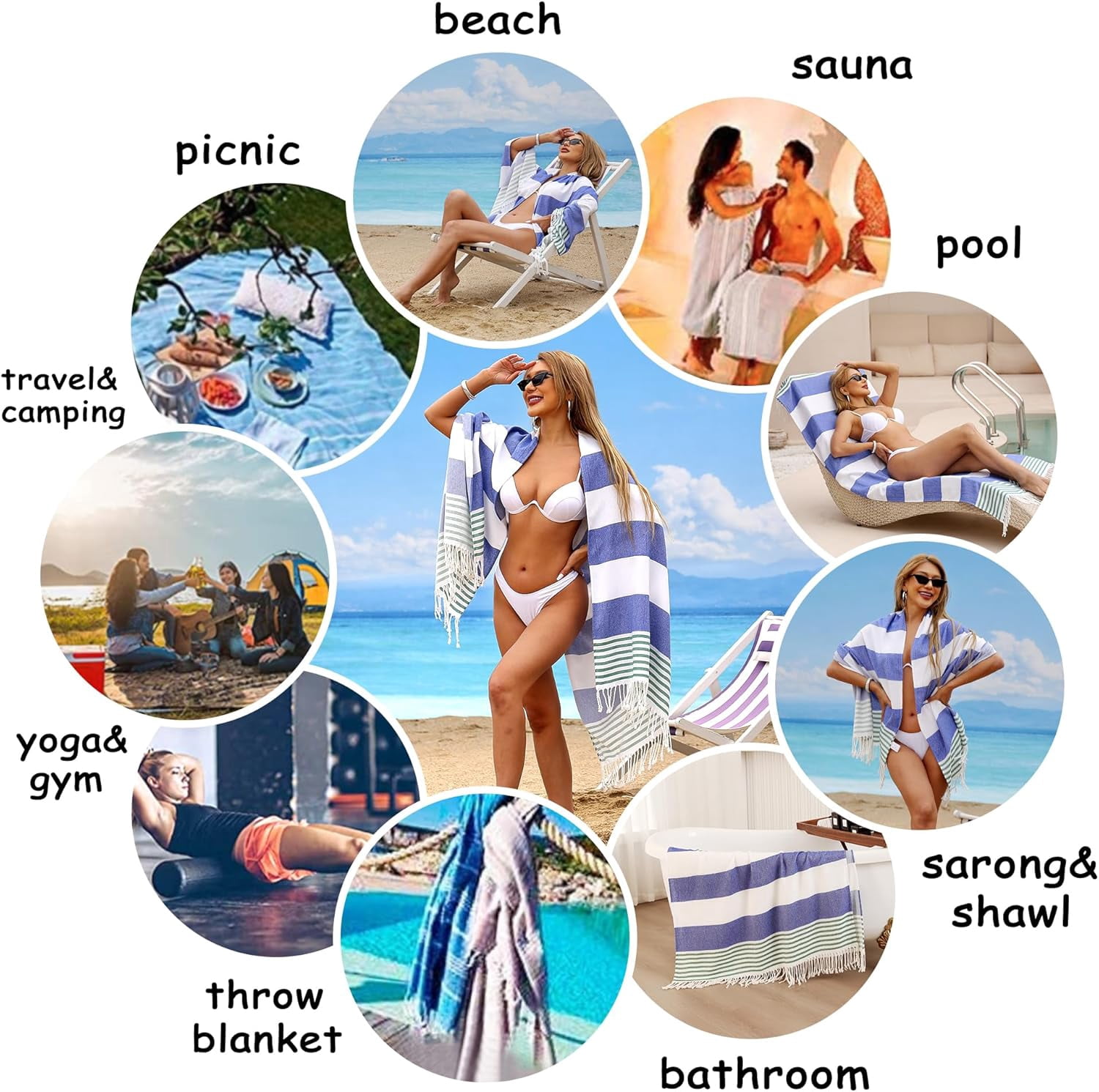 Beach Towel 1 Pack,35.5 x 71 in,Quick Dry Towel,Lightweight Pool Towels for Adults Travel Towel,Bright Red