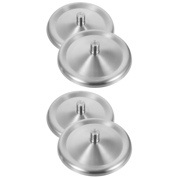 4 Pcs Stainless Steel Lid Coffe Mugs Travel Coffee Metal Lids Covers Water Cup Drinking Jar Heat-resistant