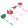 thumbnail image 2 of KAKOWELY 4 piezas de adornos navideños para pajitas, lindos tapones para pajitas, puntas para pajitas para beber, 2 of 5