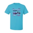 thumbnail image 2 of Ford Mustang GT The Boss Retro Neon Vintage | Mens Cars and Trucks Graphic T-Shirt, Light Turquoise, Large, 2 of 4