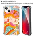 thumbnail image 4 of Retro Hippie Van Case Compatible with iPhone 14,Aesthetic Art Design TPU Bumper Cover Case, 4 of 6