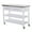 White, variant on HOMCOM Kitchen Island with Stainless Steel Top, Open Shelves, and Drawers, White