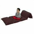 thumbnail image 1 of Abstract Floor Pillow Lounger Cover, Rose Swirls Ivy Plants Dark Mysterious Forest Themed Pattern, Nap Mat Printed Fabric Case for 5 Pillows, 88" x 36", Charcoal Grey Ruby, by Ambesonne, 1 of 5