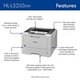 thumbnail image 2 of Impresora láser monocromática empresarial Brother HL-L5210DW, 2 of 7