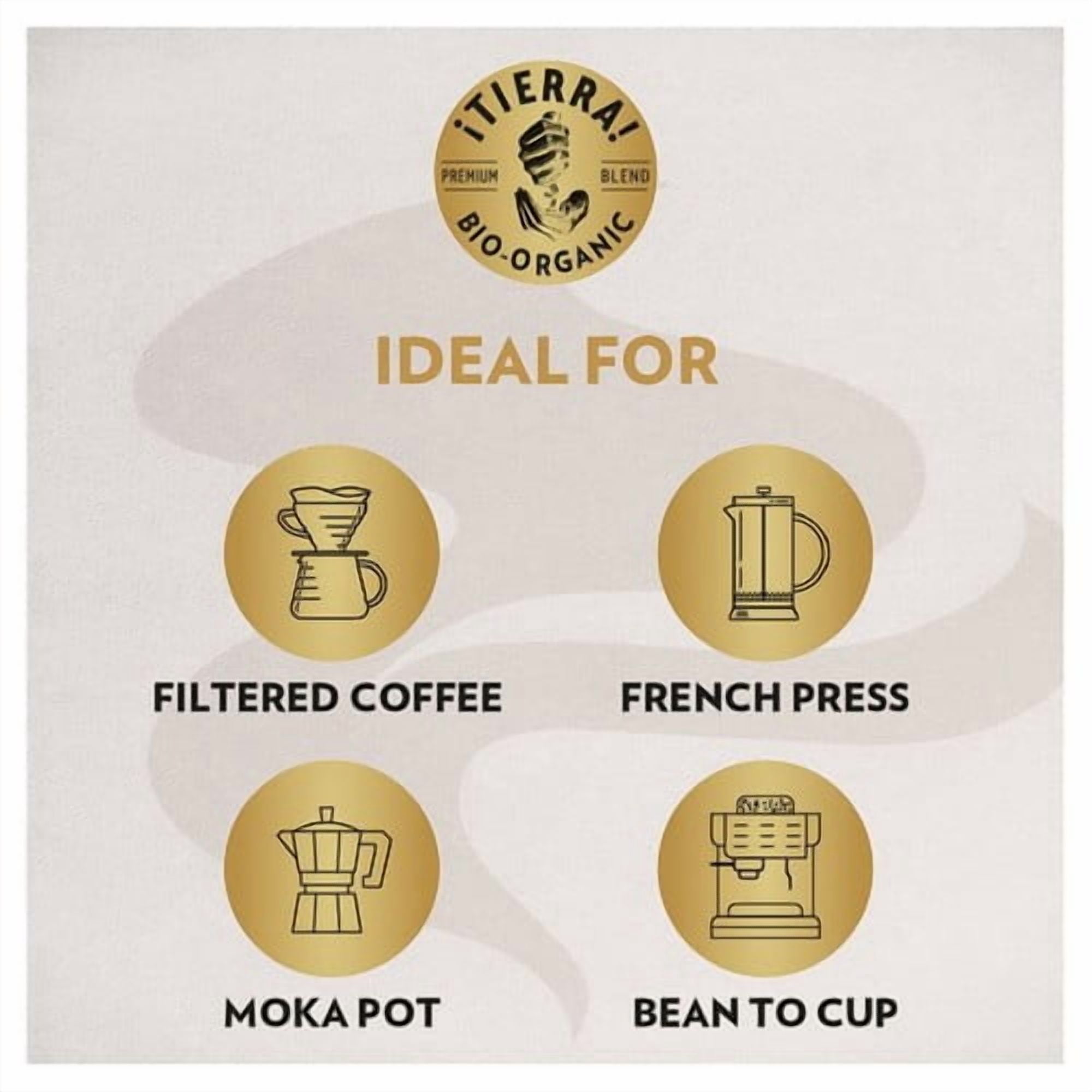 Lavazza Tierra Organic Coffee Beans 500g, British Import (Pack of 2)