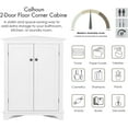 thumbnail image 5 of Spirich Multipurpose Corner Storage Cabinet with Adjustable Shelves, Small, White, Durable Metal Frame, 5 of 7