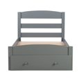 thumbnail image 5 of Tcbosik Twin Size Solid Wood Platform Bed Frame with Storage Drawer and Wood Slat Support, Gray, 5 of 7