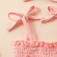 thumbnail image 4 of Vividxx Baby Girls Bodysuits With Embroidered Straps And Mesh Dress Romper Soft Elastic Waist For Newborn Newborn Casual Onesie Summer Fall Onesie Solid Color O-Neck Cozy Dailywear, 4 of 8
