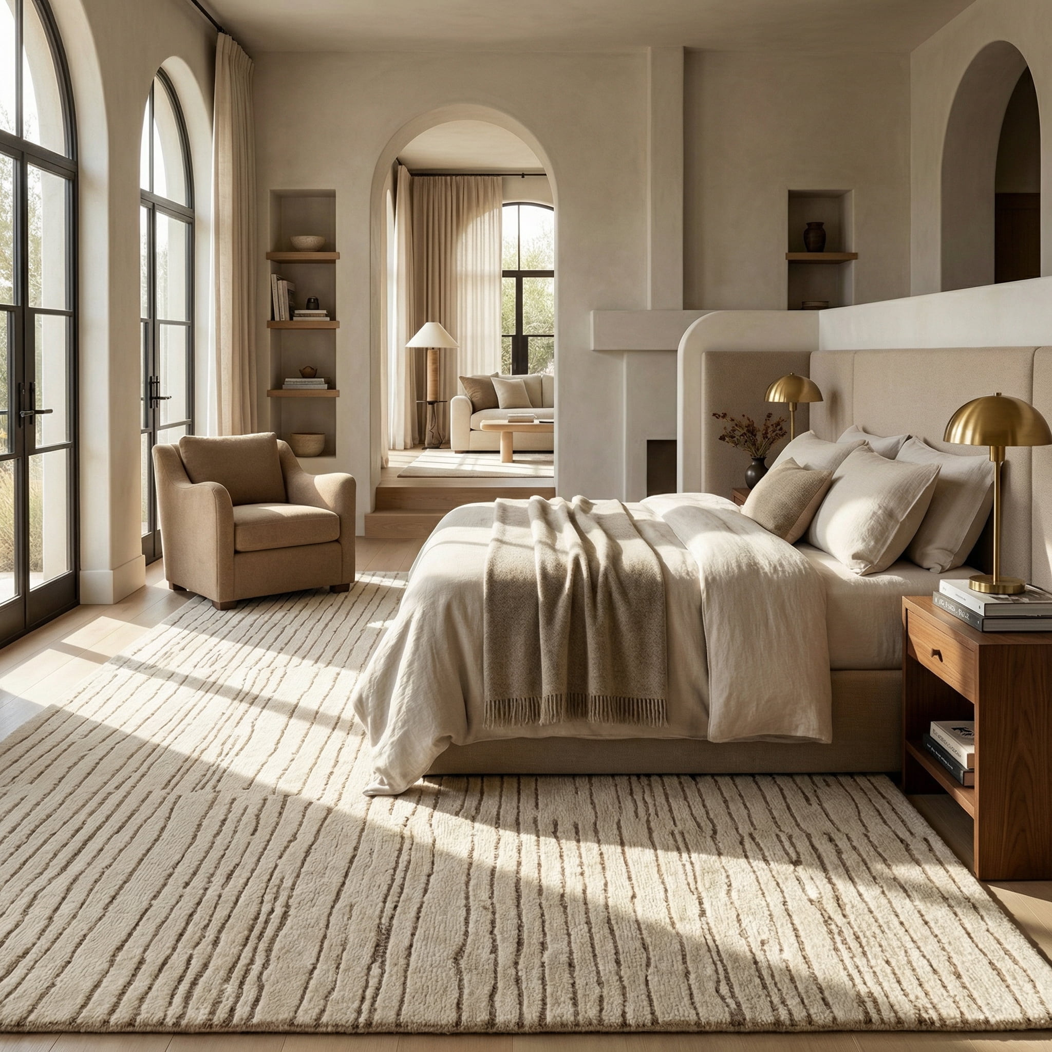 Rug Branch Maya Modern Boho Beige Grey Indoor Hand-Tufted Area Rug