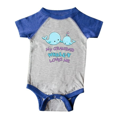 

Inktastic My Grandad Whale-y Loves Me Gift Baby Boy or Baby Girl Bodysuit