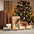 thumbnail image 6 of Christmas Wooden Train Set, Four-Section Mini Train Set Christmas Decorations, Christmas Toys Under Xmas Tree for Party Favor Home Decor, 6 of 6