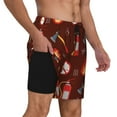 thumbnail image 2 of Kdxio Fire Extinguisher Print Mens Swim Shorts with Mesh Lining, Breathable and Quick-Drying, Adjustable Waist, Privacy Pocket-Medium, 2 of 6
