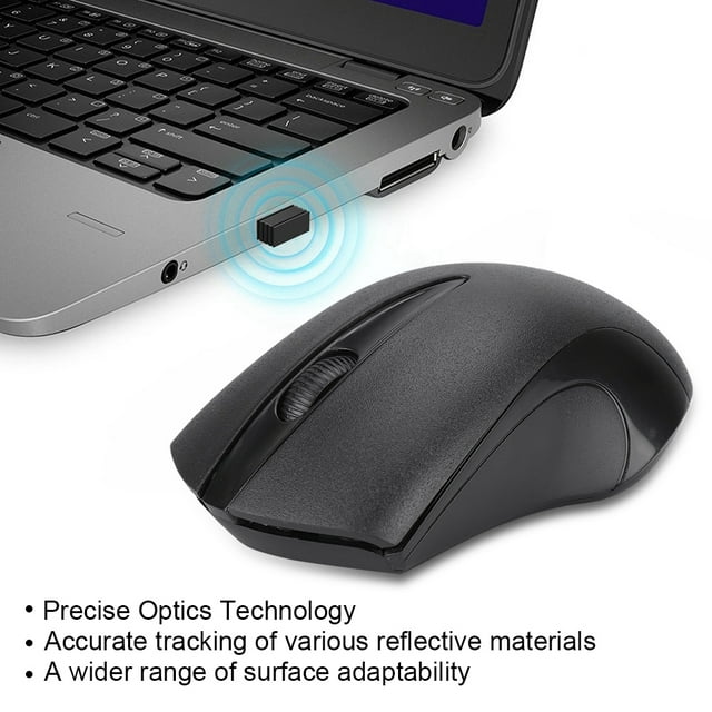 Ratón inteligente inalámbrico óptico diseño ergonómico de moda Simple