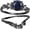 blue sandstone-black gold plated, variant on Blue Sandstone Ring 925 Sterling Silver Leaf Sandstone Ring Set Black Engagement Wedding Ring Set for Women-6