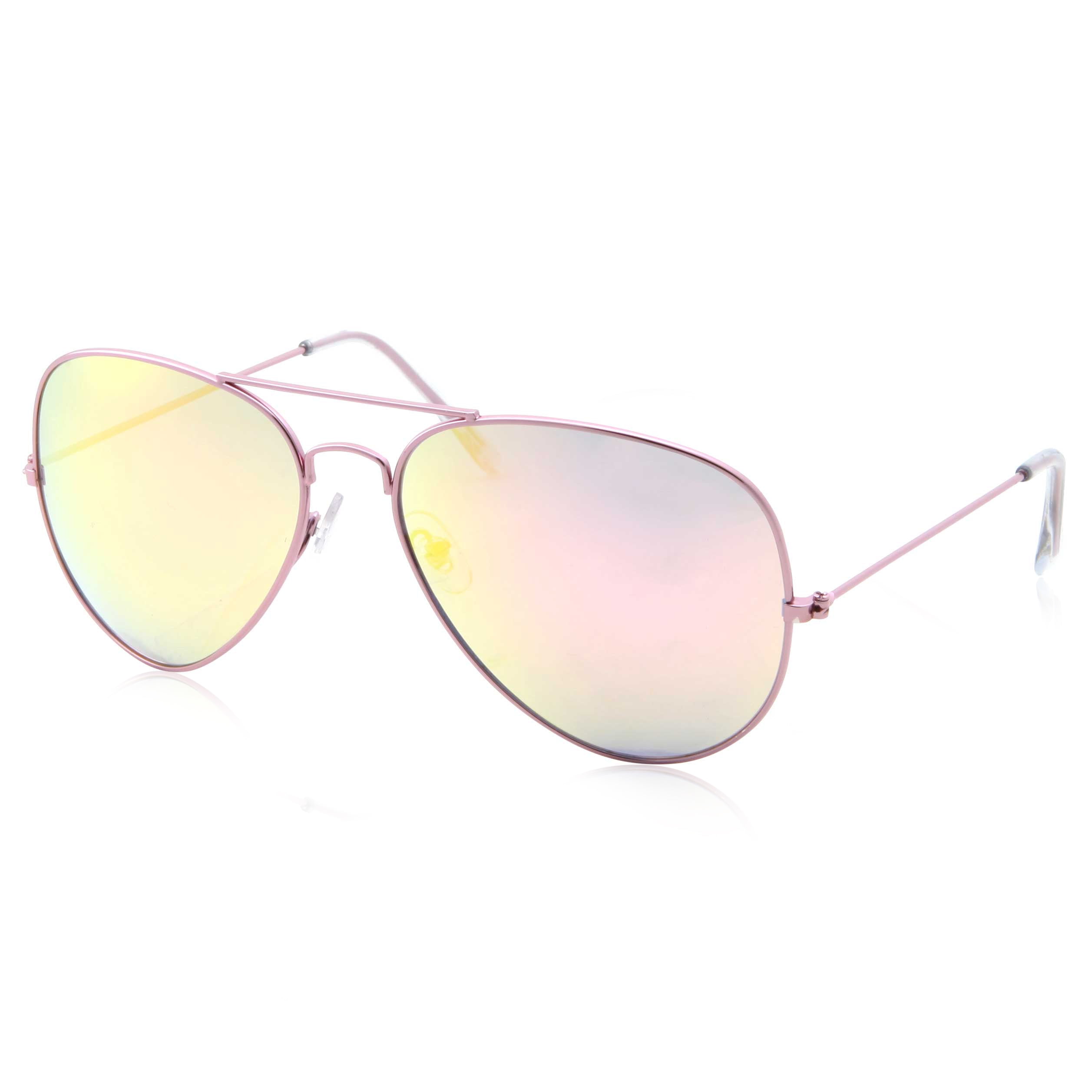 Stylish Pink Mirrored Aviators by Ray Ban