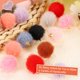 thumbnail image 4 of Uxcell 50Pcs Pom Pom Charm, 20mm Faux Fur Fluffy Fuzzy Keychain Pendants Balls, Soft Puff PomPom Charm Ball para manualidades de bricolaje, aretes, llaveros y joyería, morado, 4 of 6
