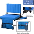 thumbnail image 4 of CozyBox 1-Pack of Stadium Seat for Bleachers with Padded Cushion Foldable Stadium Chairs with Strap and Cup Holder, 4 of 4