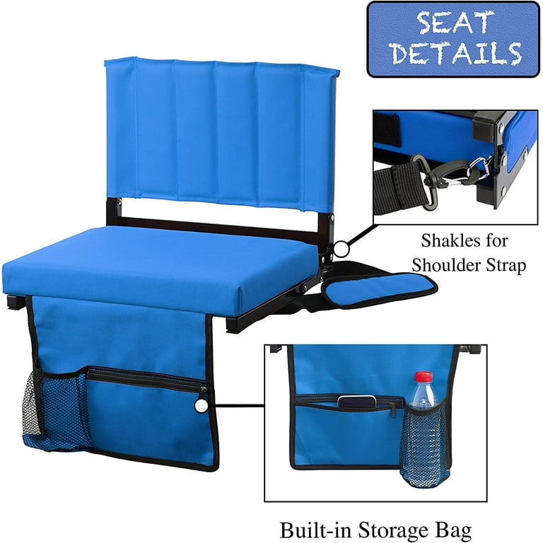 Stadium Seat Chair 2 Pack Bleacher Cushions with Padded Back Support By  Home Complete - 15.5 x 15.5 x 15.5 - On Sale - Bed Bath & Beyond -  36510031