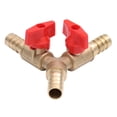 thumbnail image 2 of MIANGASTORE 3 Way Shut Off YShaped 3 Way Union Intersection Brass Shut Off Fitting ( Copper 8mm Golden Red ), 2 of 6