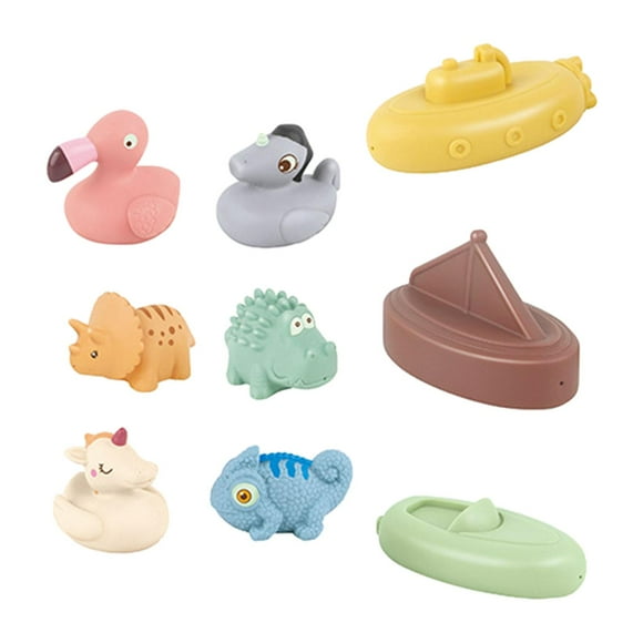 Cute Baby Bath Animals Toys Kids Bathroom Toys for Water, Toy Boat, Kids Toddlers ,Preschool Learning Toy ,Educational Toys, Color Classification