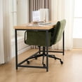 thumbnail image 5 of Kidol & Shellder Boucle Green Office Chair with Adjustable Height & Rolling Wheels - 300 lbs Weight Capacity with Armrests - Padded Desk Chair for Home Office, Bedroom, Makeup Vanity, 5 of 7